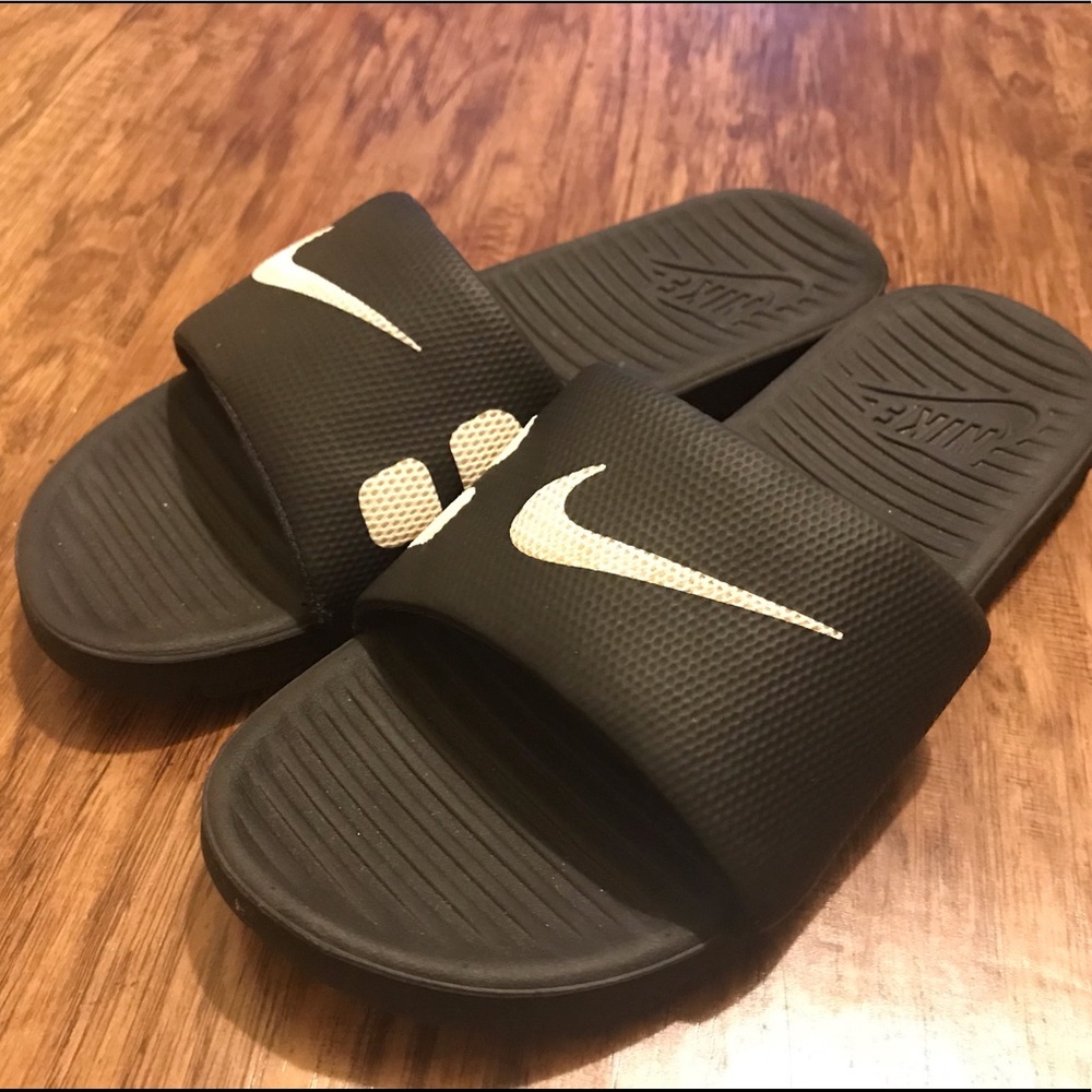 Black Nike Solarsoft Slides